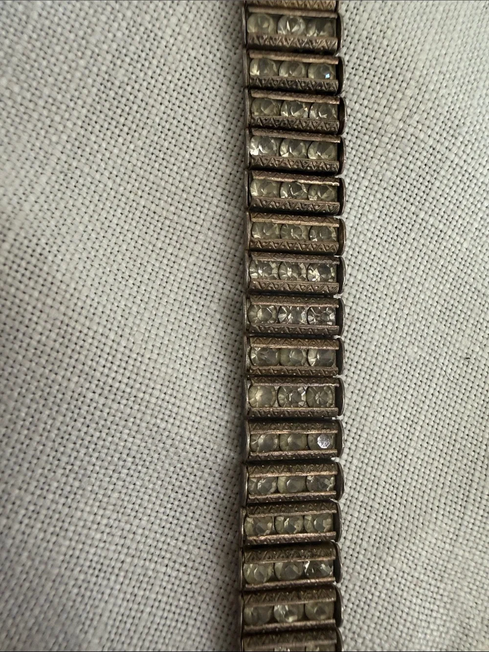 Vintage Designer Catamore Sterling Rhinestone Art Deco Bracelet